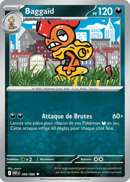 Escroco 058/086 Pokeball- Foudre Noire