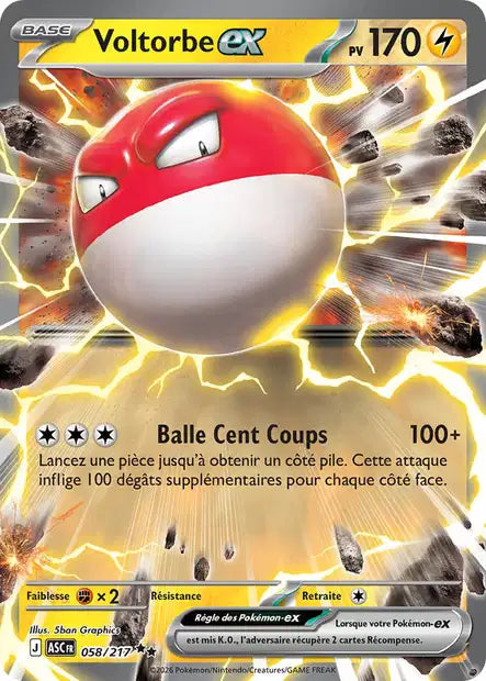 Voltorbe ex 058/217 Héros Transcendants