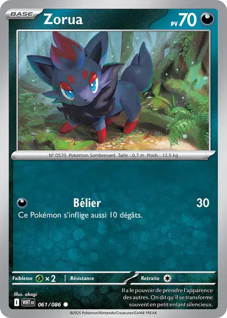 Zorua 061/086 Flamme Blanche – Masterball