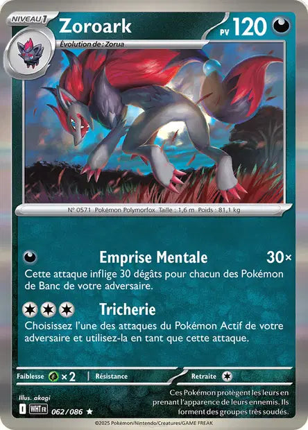 Zoroark 062/086 Pokeball - Flamme blanche