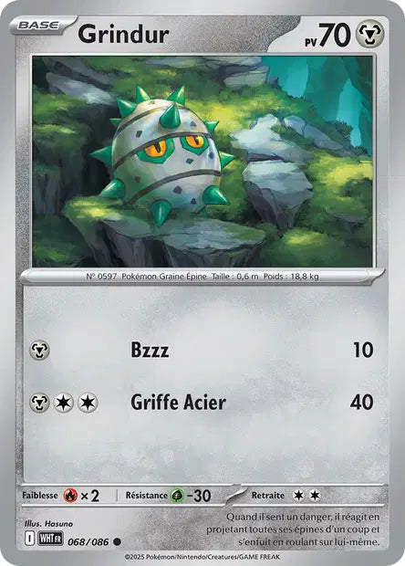 Grindur 068/086 Pokeball- Flamme Blanche