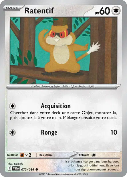 Ratentif 072/086 Pokeball  - Flamme blanche