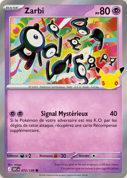 Zarbi 072/128 30ème anniversaire