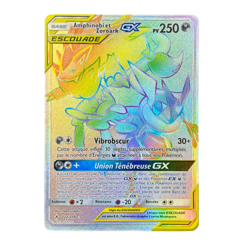 Amphinobi & Zoroark GX 222/214 - Alliance Infaillible -EXC+