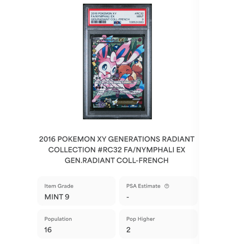 Nymphali EX RC32/RC32 - PSA 9