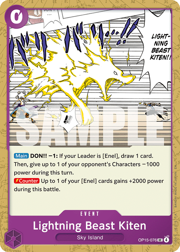 Lightning Beast Kiten OP15-076 | US
