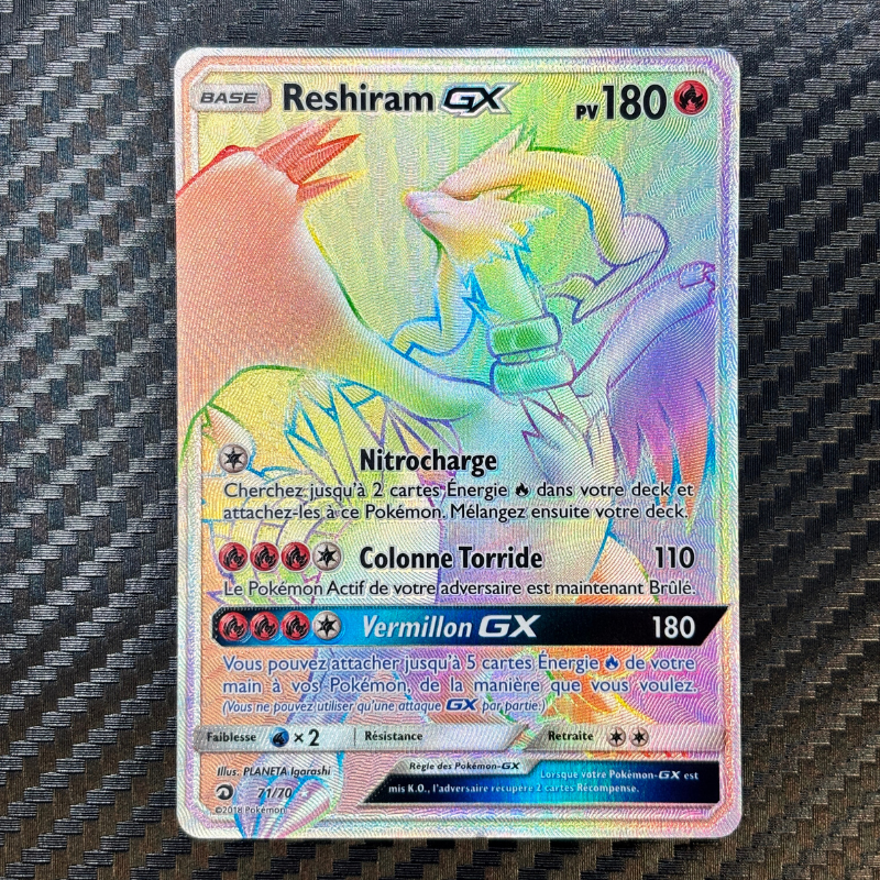 Reshiram GX 71/70 - Majesté des dragons - MINT