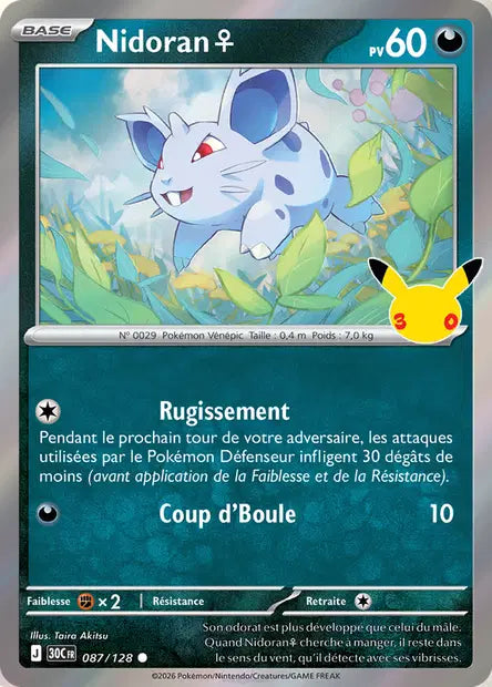 Nidoran ♀ 087/128 30ème anniversaire