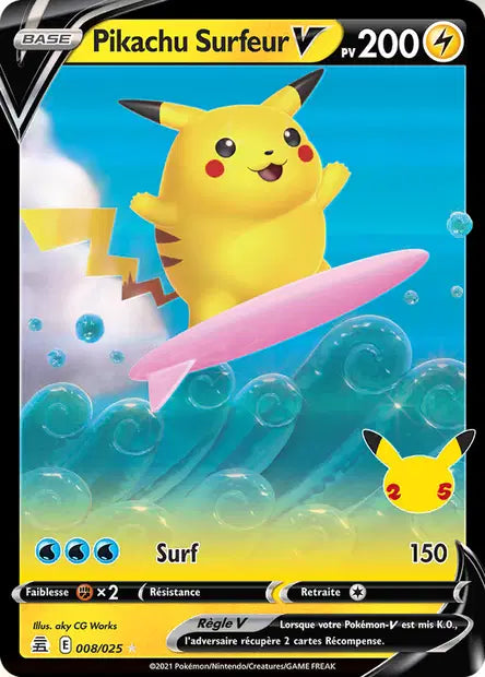 Pikachu Surfeur-V 008/025 - Célébrations