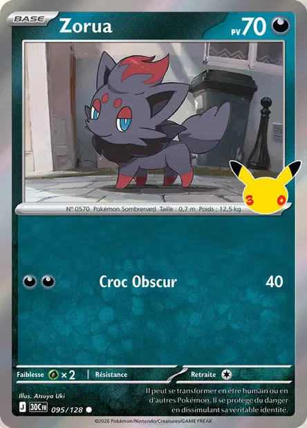 Zorua 095/128 30ème anniversaire