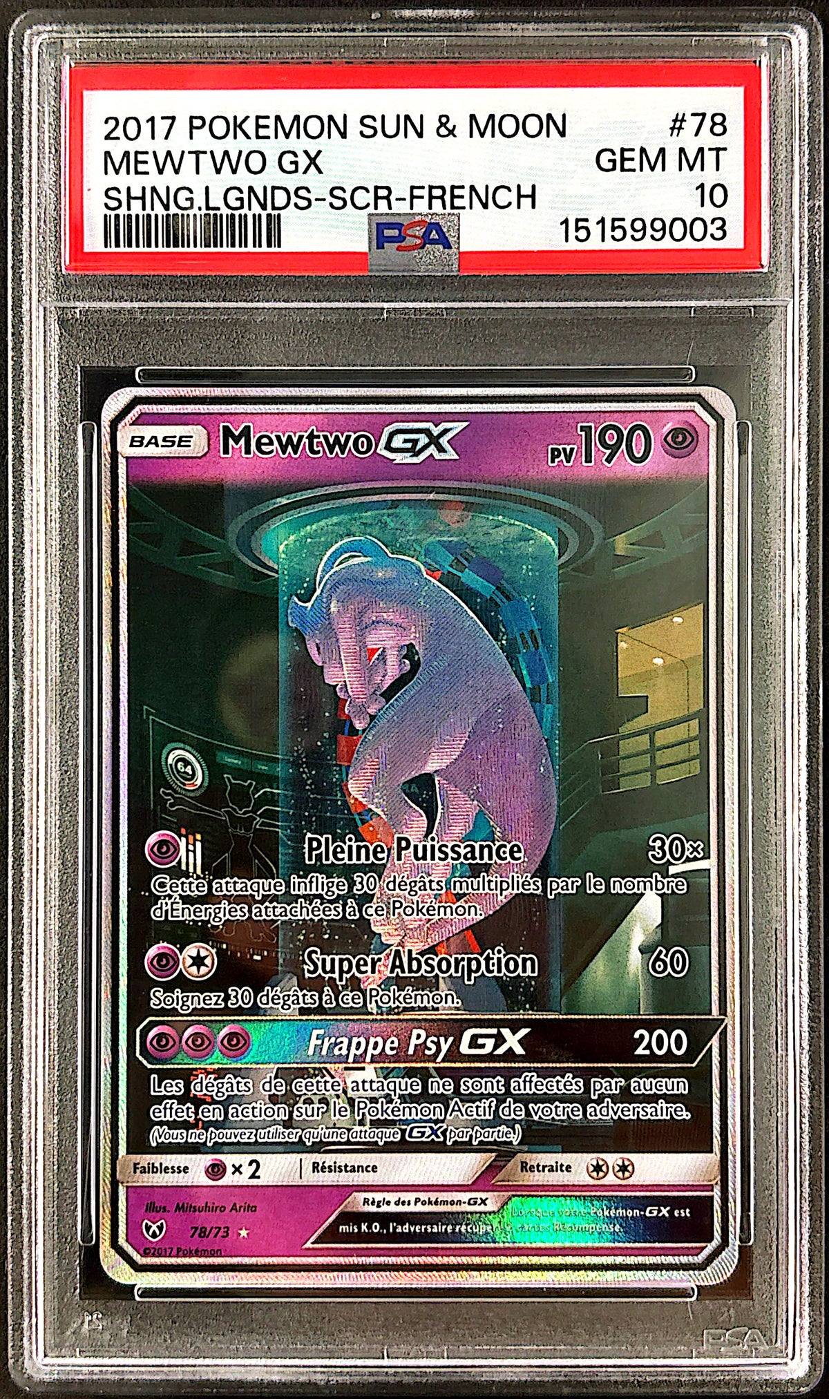 Mewtwo GX 78/73 PSA 10