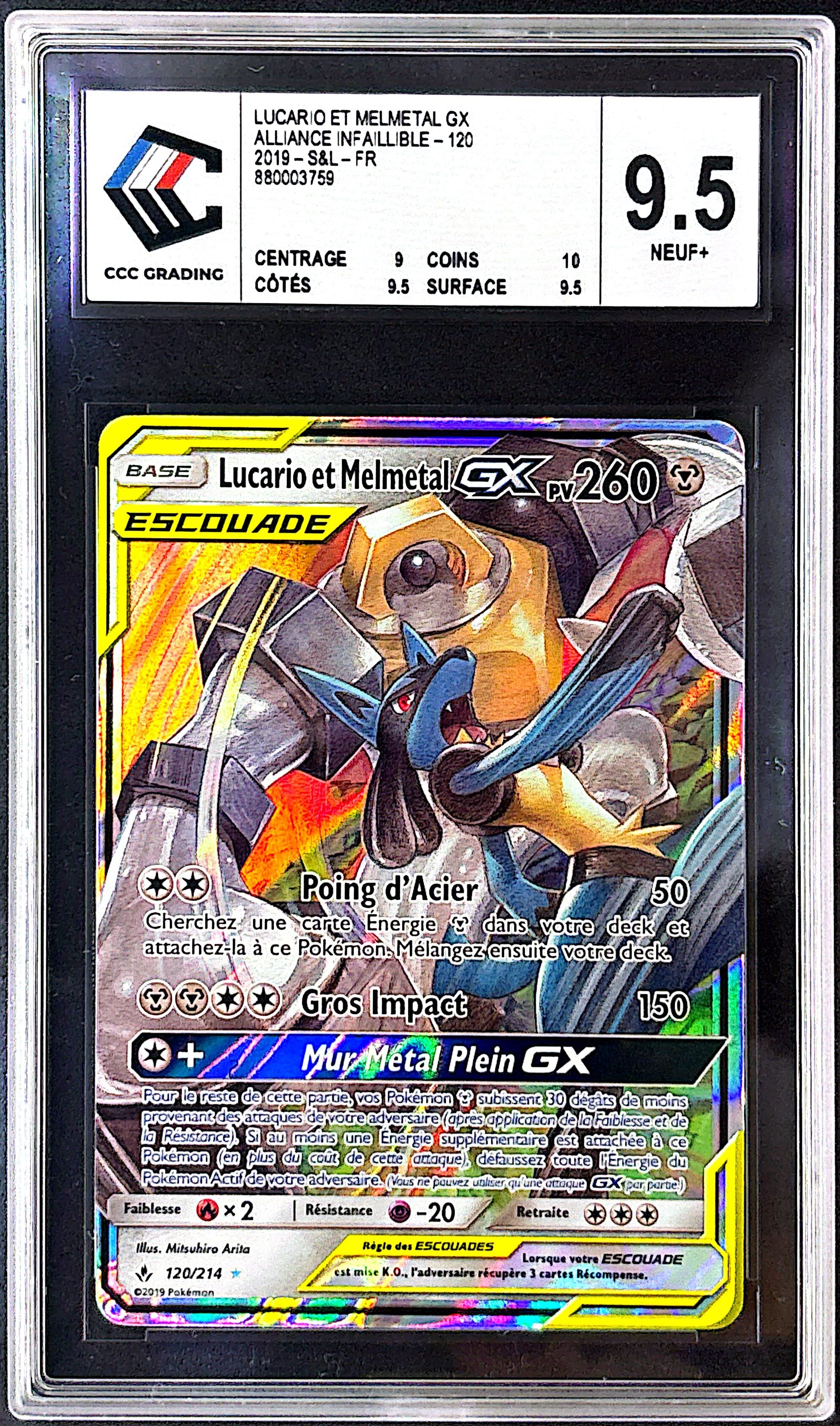 Lucario et Melmetal 120/214 CCC 9,5