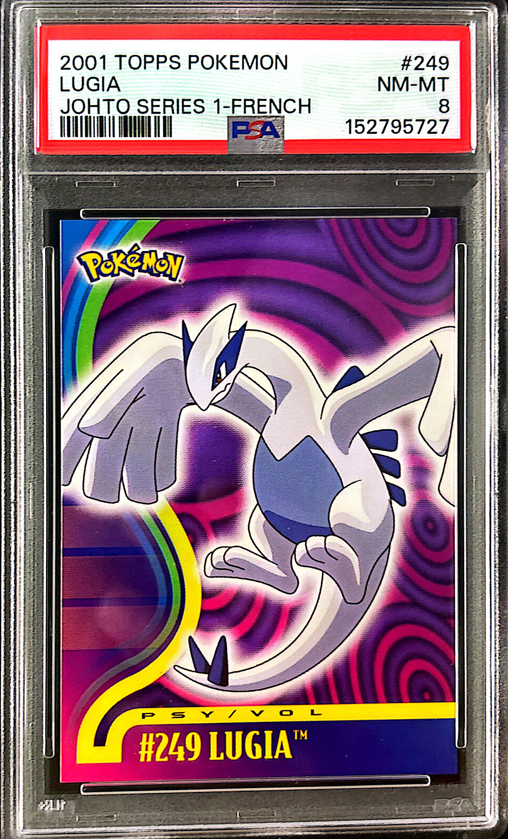 Lugia #249 Topps Johto serie 1 FR PSA 8