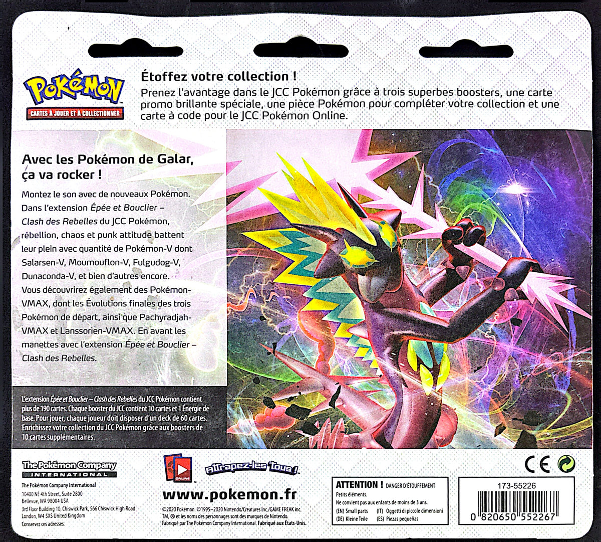 Tripack Pokémon Clash des Rebelles EB02 | 3 Boosters + Carte Promo Duralugon | Français | Neuf