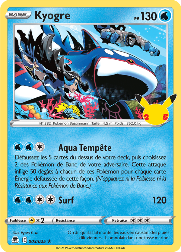 Kyogre 3/25 - Célébrations