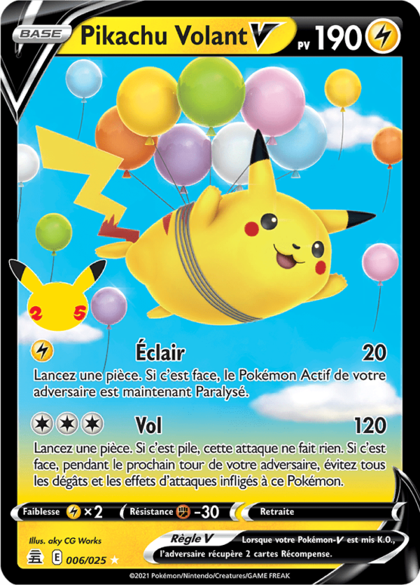 Pikachu Volant-V 6/25 - Célébrations