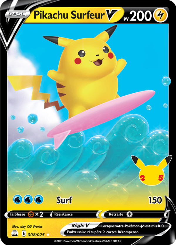 Pikachu Surfeur-V 8/25 - Célébrations