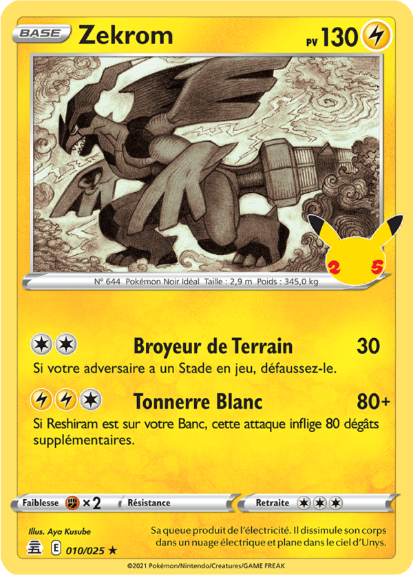 Zekrom 10/25 - Célébrations