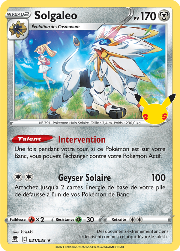 Solgaleo 21/25 - Célébrations