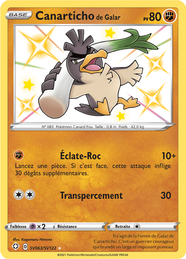 Canarticho de Galar SV63/sv122 - Destinées Radieuses