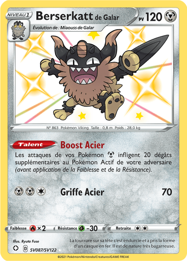 Berserkatt de Galar SV87/sv122 - Destinées Radieuses