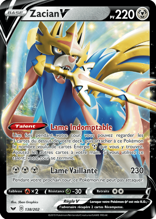 Zacian-V 138/202 - Épée et Bouclier
