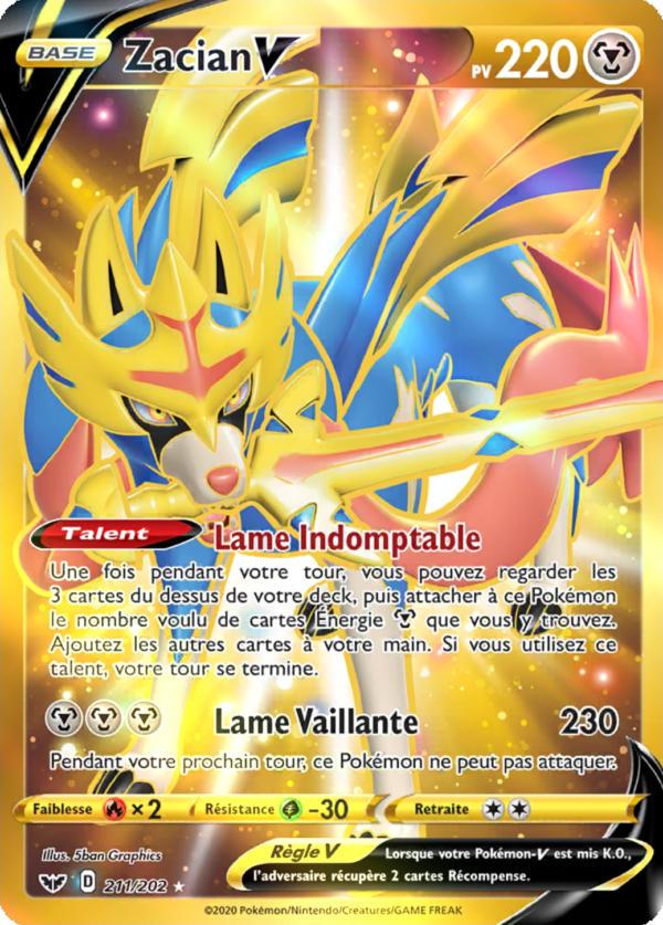 Zacian-V 211/202 - Épée et Bouclier