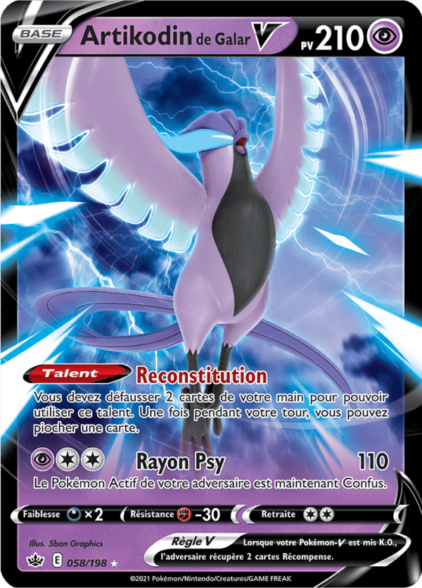 artikodin pokemon card Sulfura, Electhor ET GX French (44) 2019 Sun & Moon Hidden Fates If tails Artikodin de Galar V 181/172