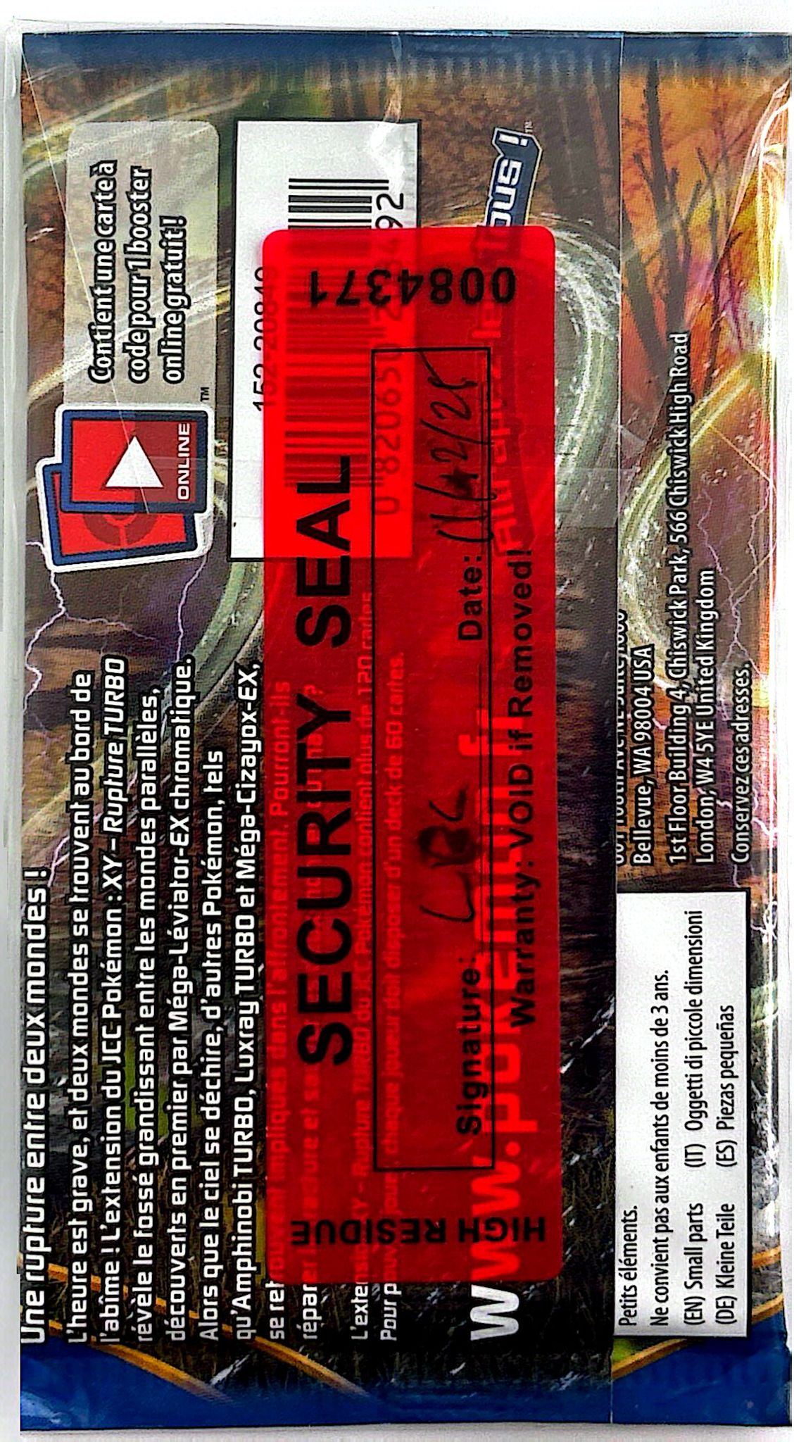 Booster XY Rupture Turbo Amphinobi *