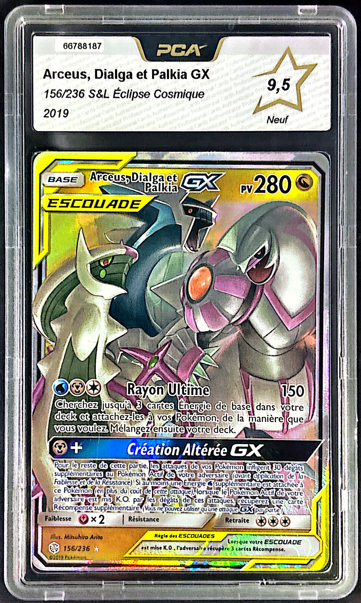 Arceus, Dialga et Palkia GX 156/236 – PCA 9,5