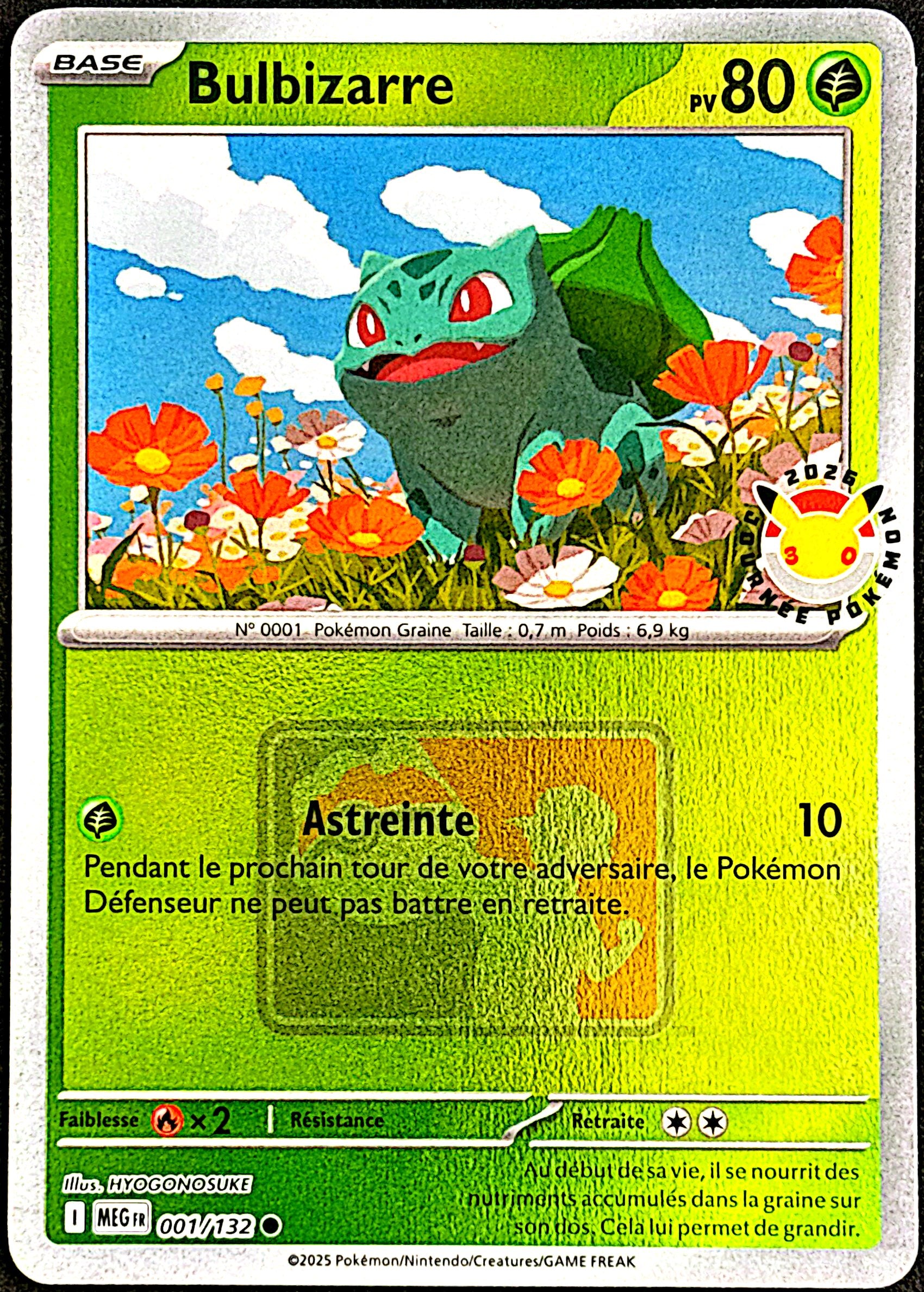 Bulbizarre 001/132 Stamp League Pokemon day