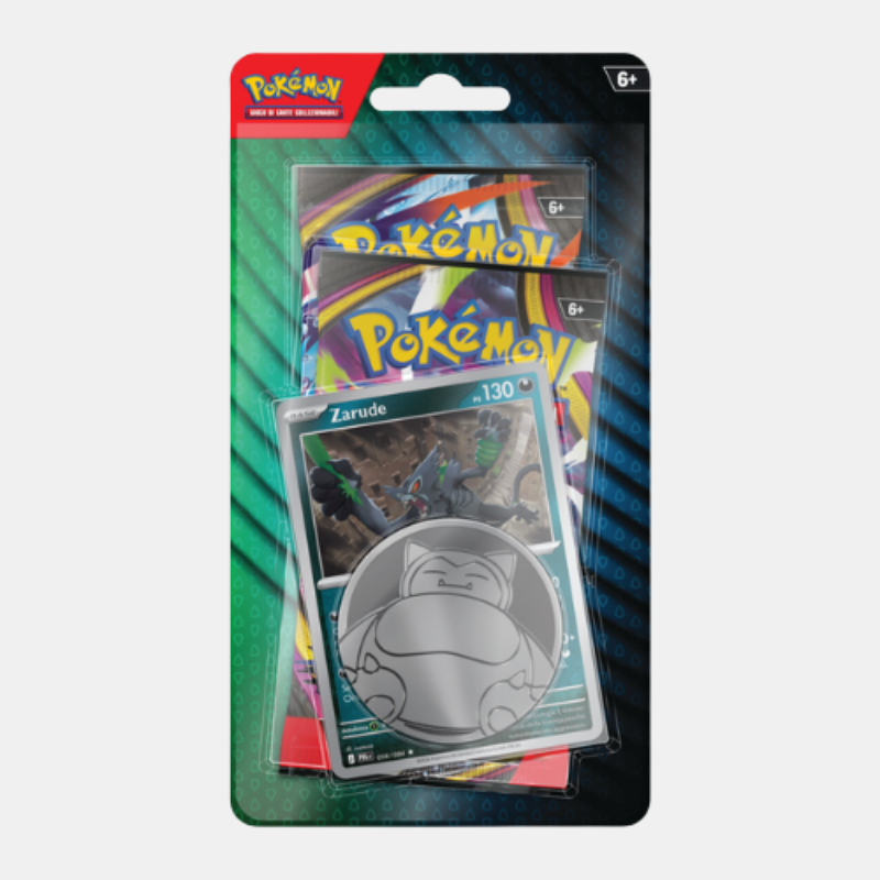 Duopack Zarude Août 2026 - 1 Carte Holo Cosmos + 2 Boosters + Pièce Ronflex | Neuf