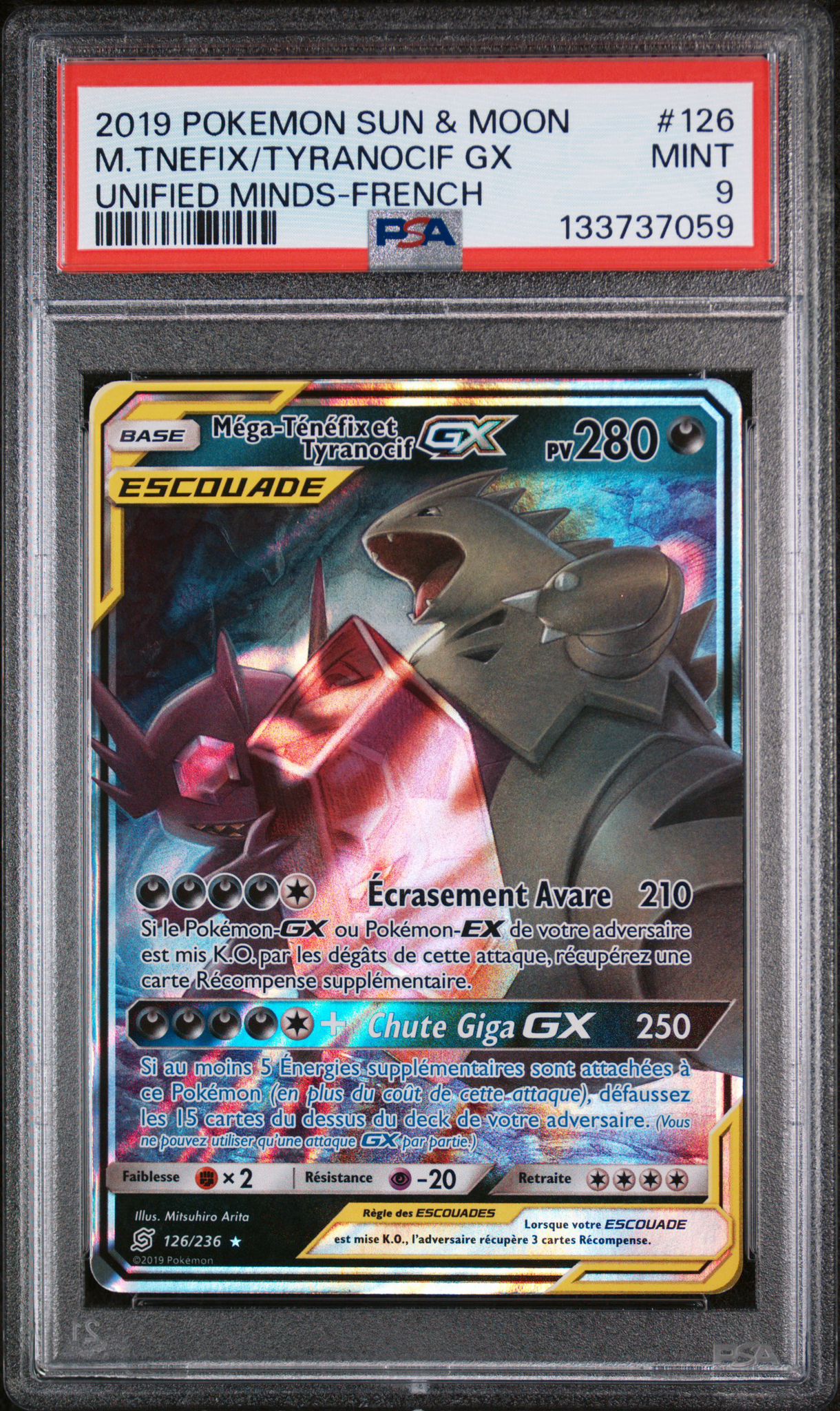 Mega Tenefix et Tyranocif GX 126/236 PSA 9