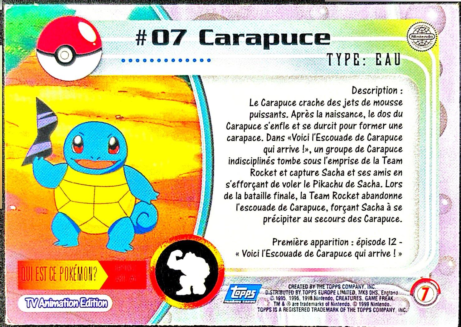 Topps Carapuce #07 FOIL – EXC+