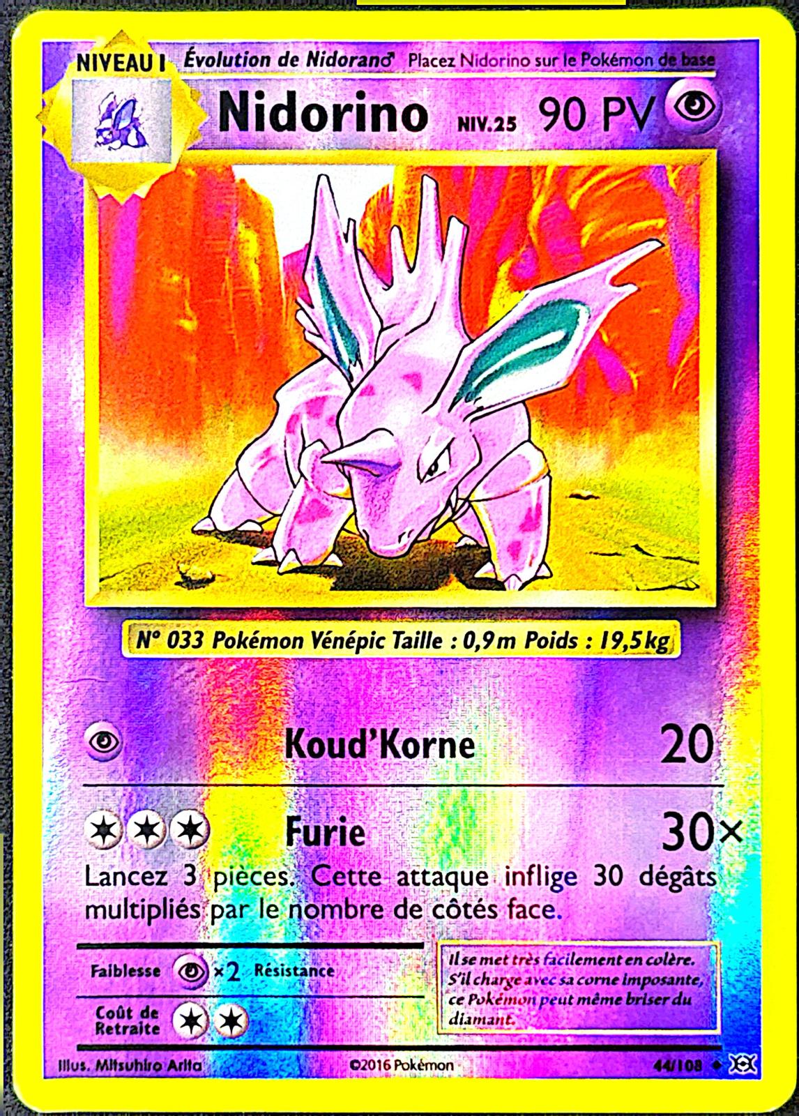 Nidorino 44/108 XY Evolutions – NM