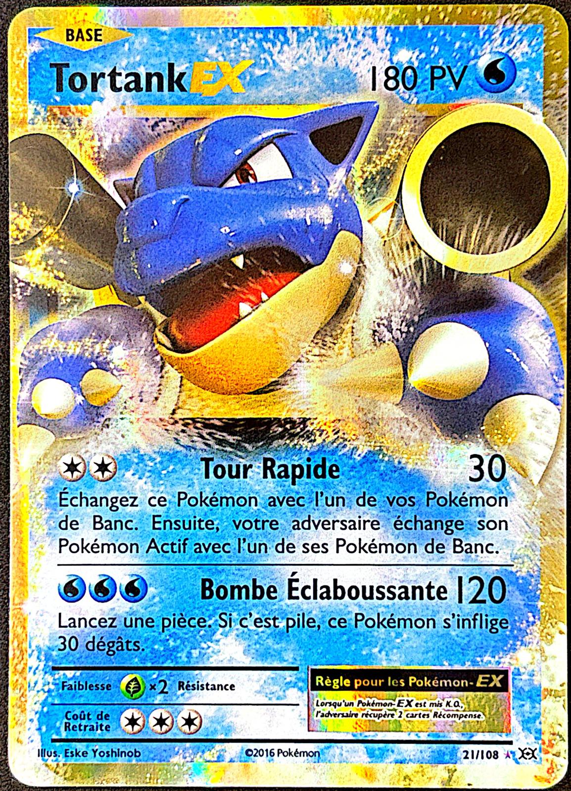 tortank ex 21/108 XY evolutions – EXC+