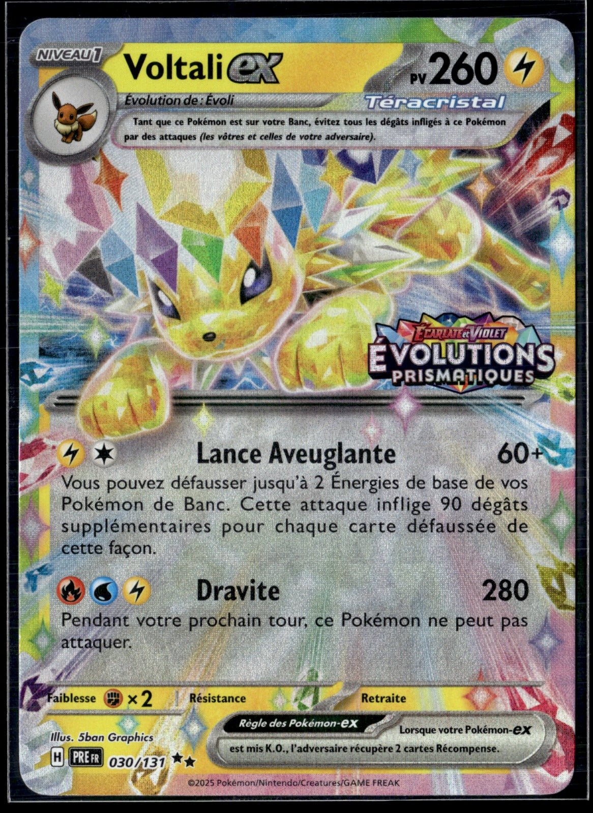 Voltali 030/131 stamp évolutions prismatiques