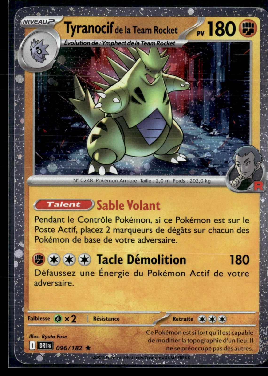 Tyranocif de la Team Rocket 096/182 (EV10) Cosmos Holo Promo