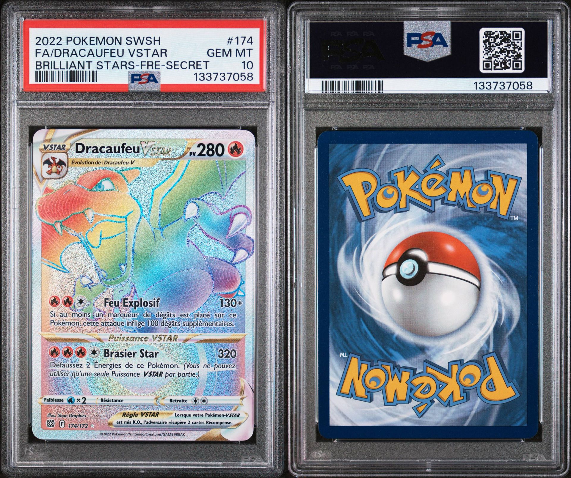 Dracaufeu Vstar 174/172 PSA 10