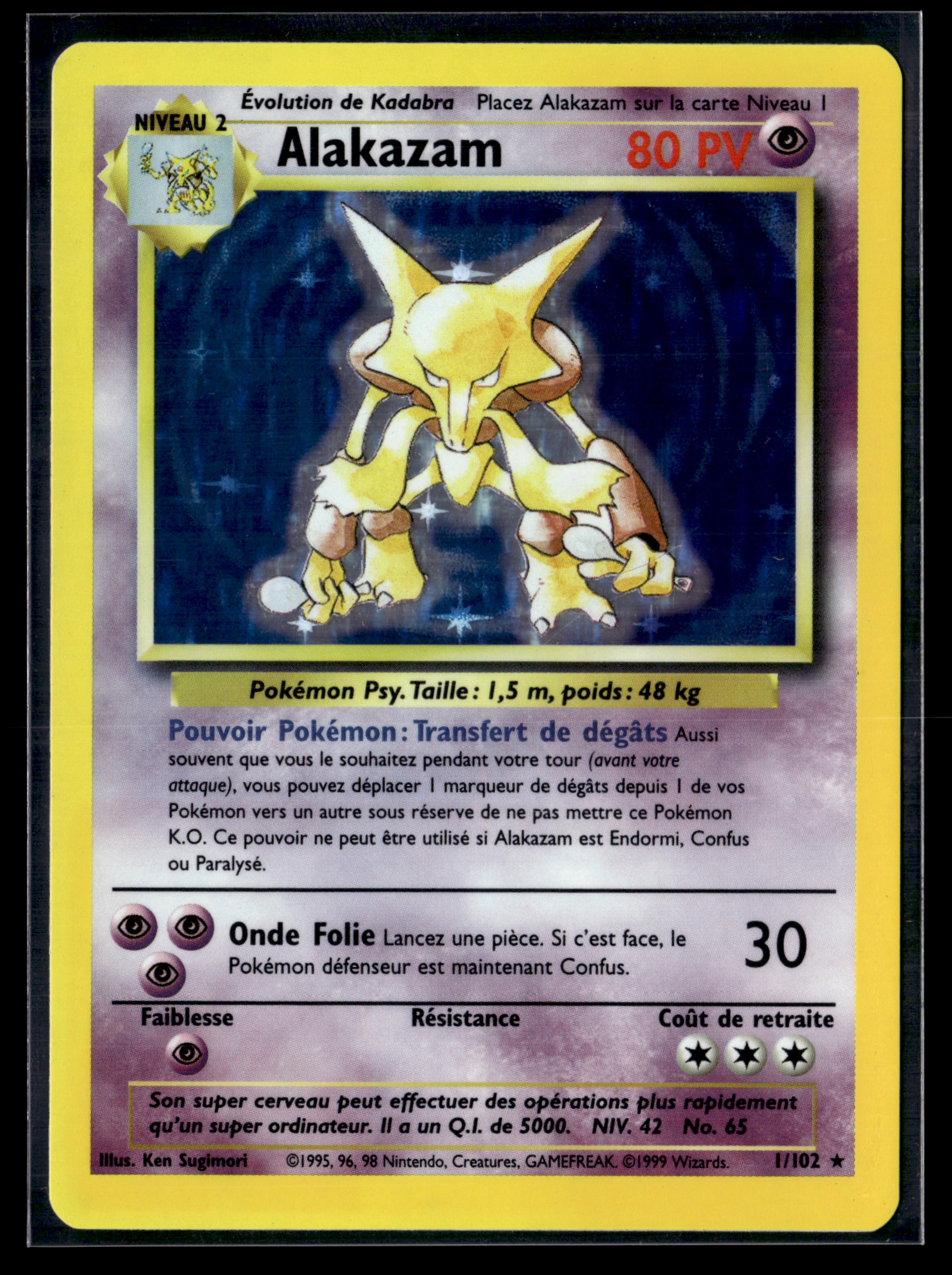 Alakazam 1/102 - Set de base - EXC+/NM