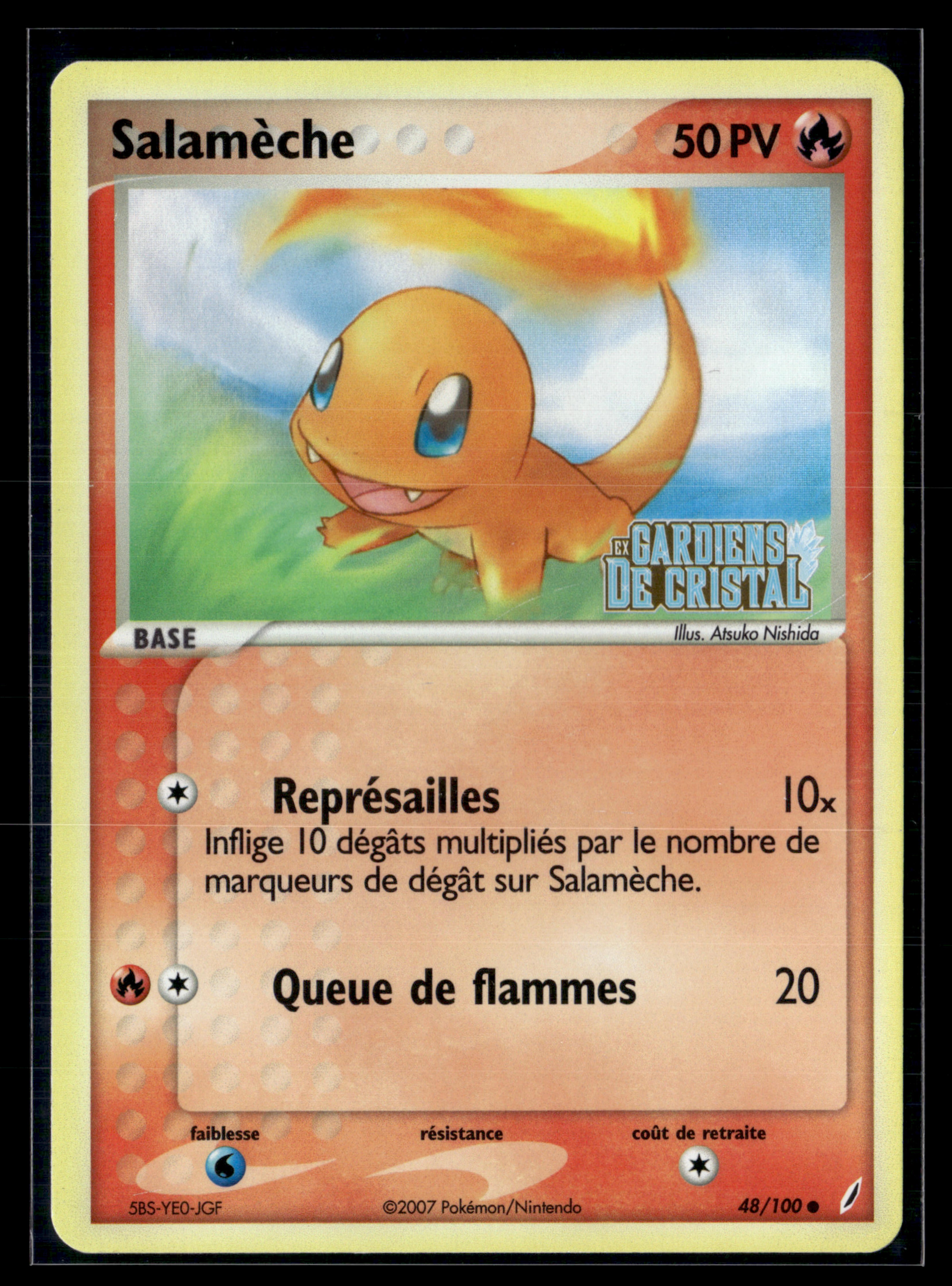 Salamèche 48/100 - Gardiens de Cristal - EXC+