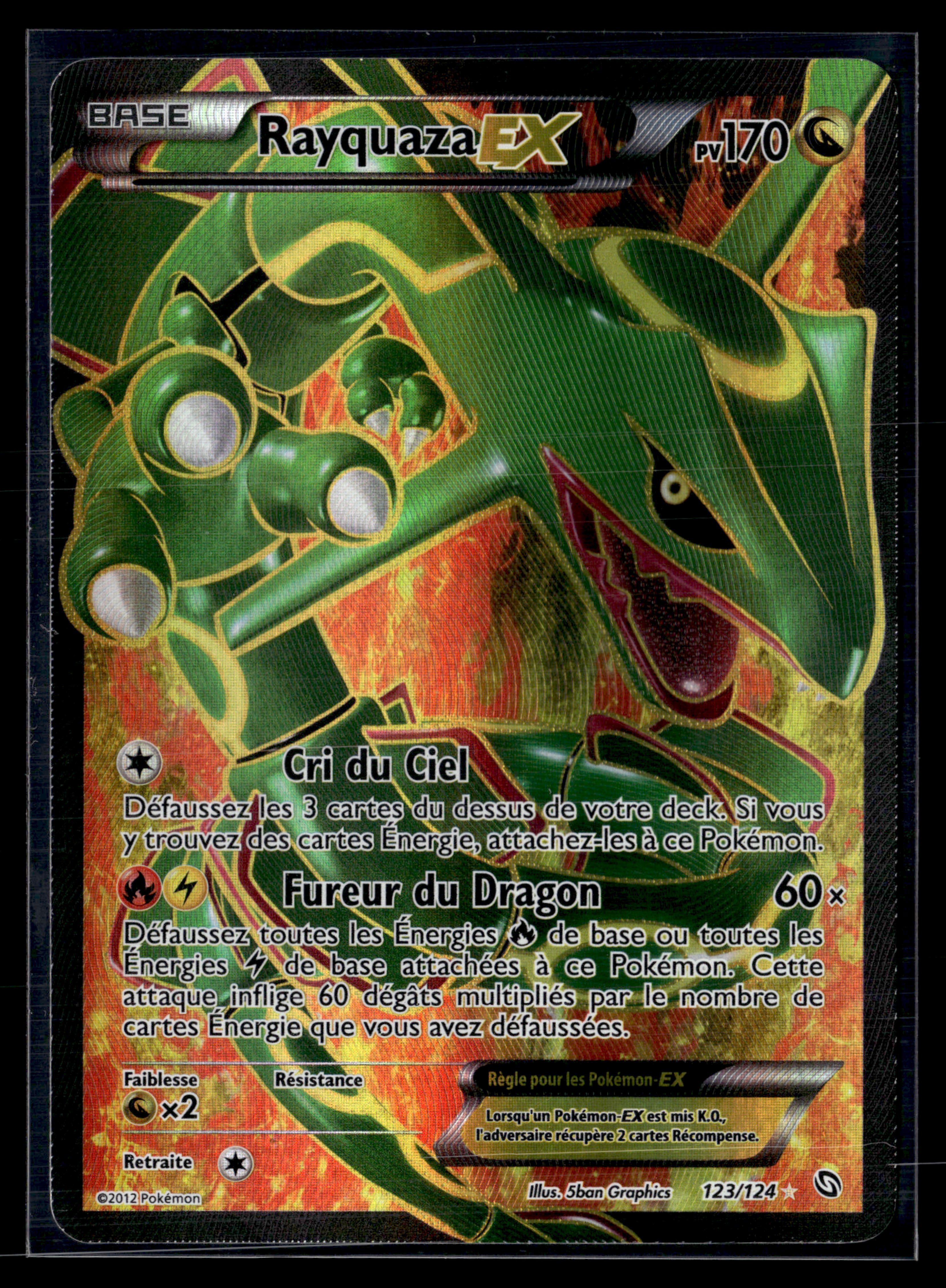Rayquaza EX 123/124 Dragons Exaltés | EXC+