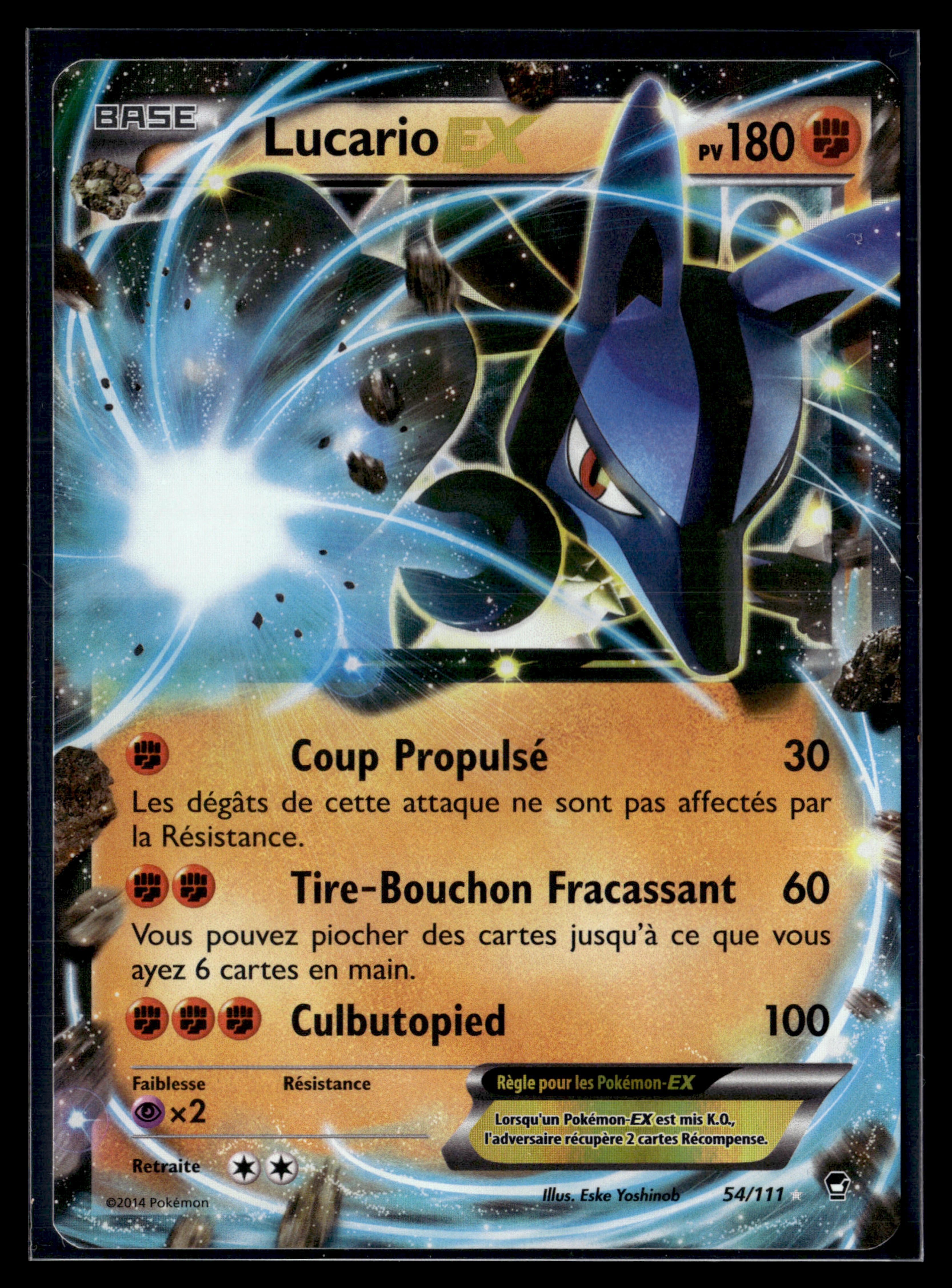 Lucario EX 54/111 Poings furieux – Exc+