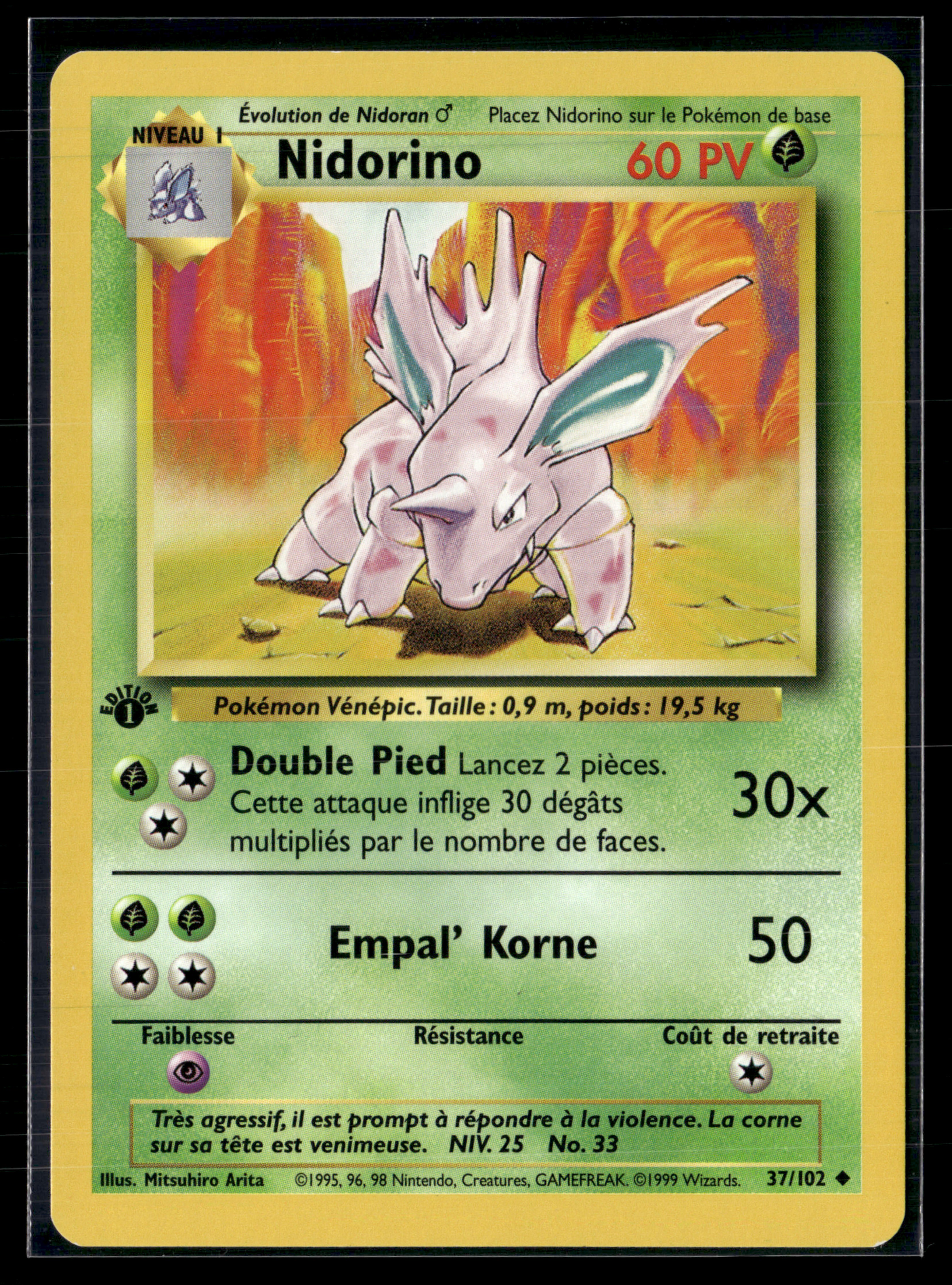 Nidorino 37/102 Set de base ED1 – NM