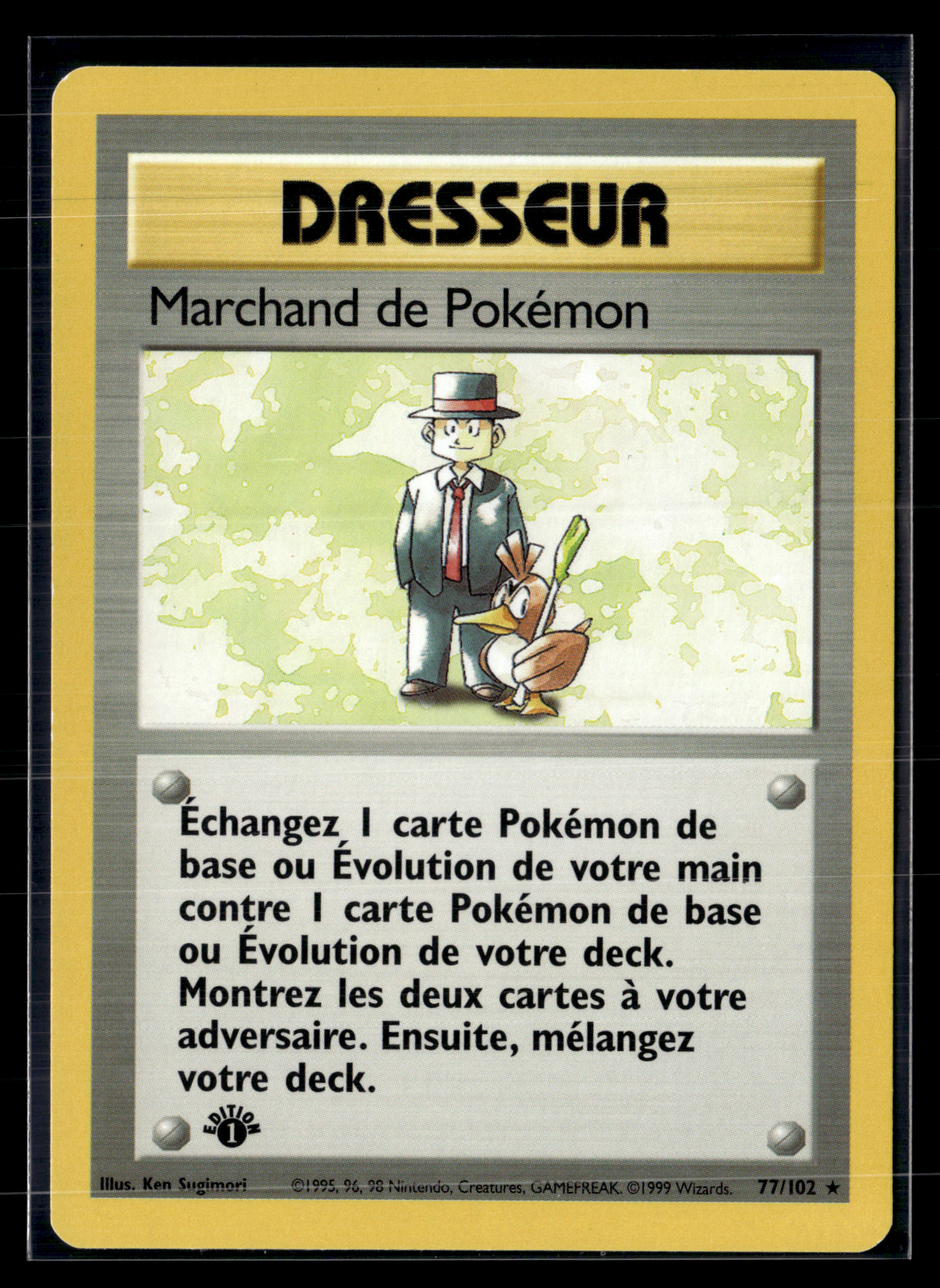 Marchand de Pokémon 77/102 Set de base ED1 – NM