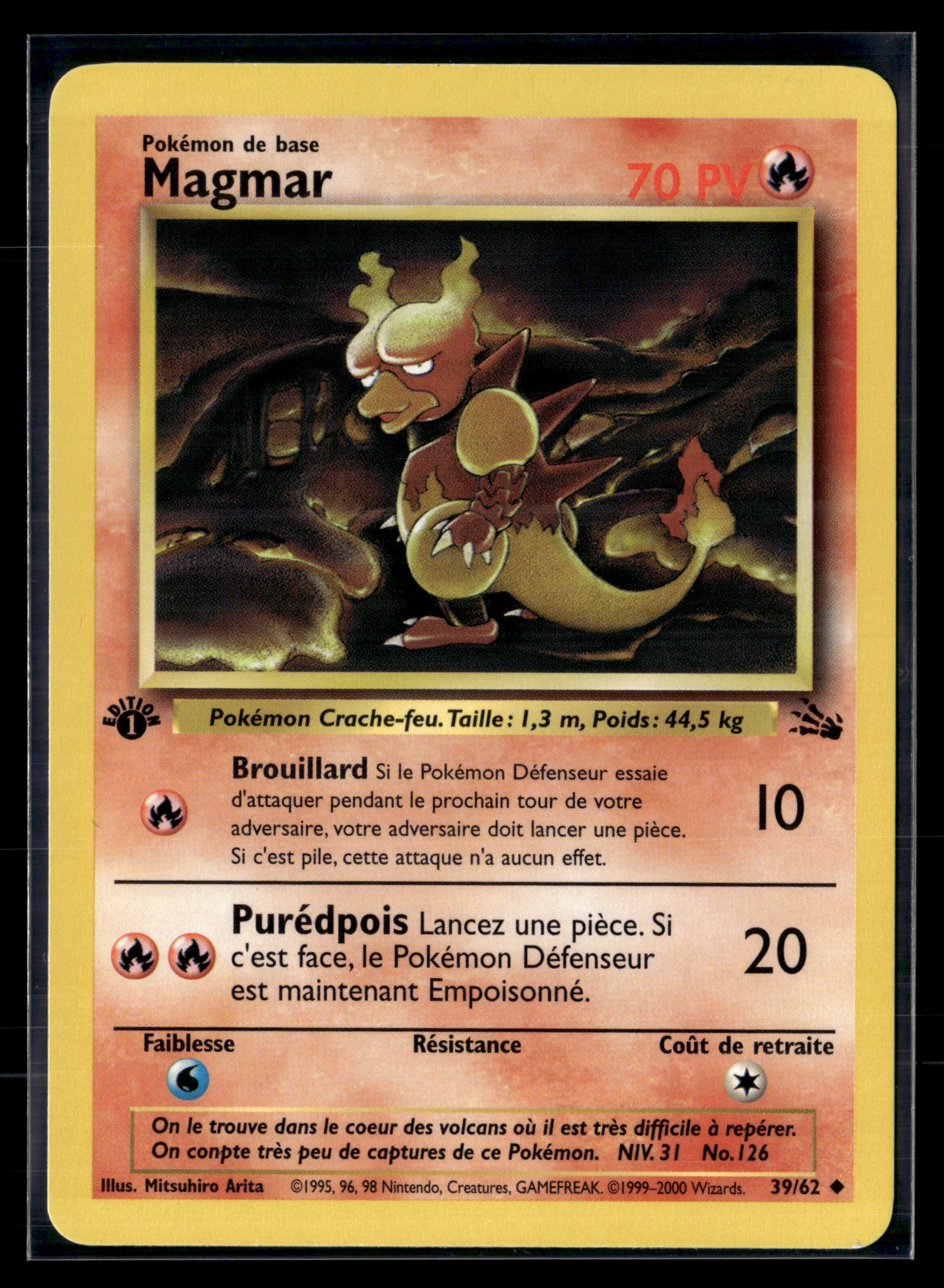 Magmar 39/62 Fossile Ed1 – NM