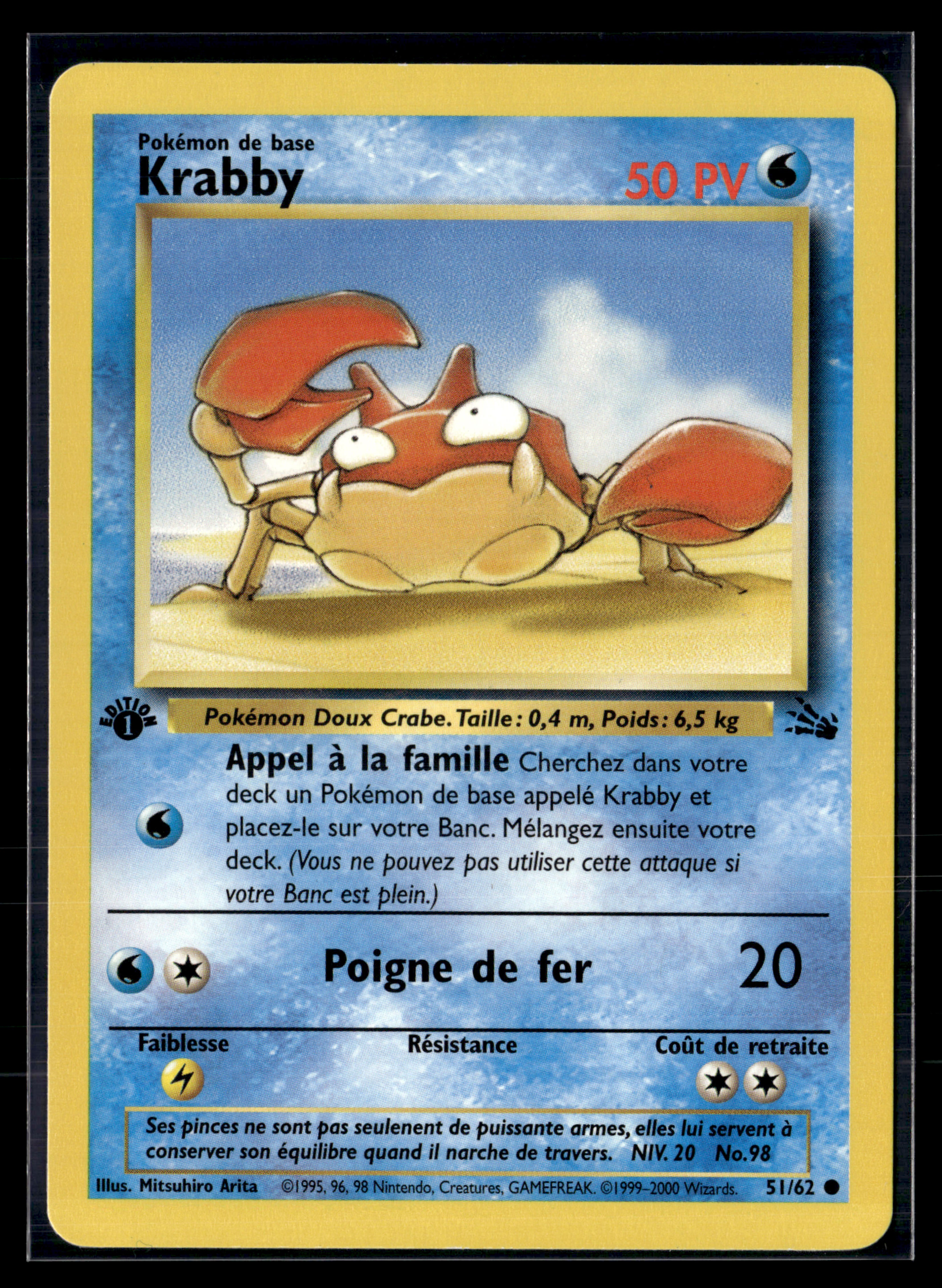 Krabby 51/62 Fossile Ed1 – NM
