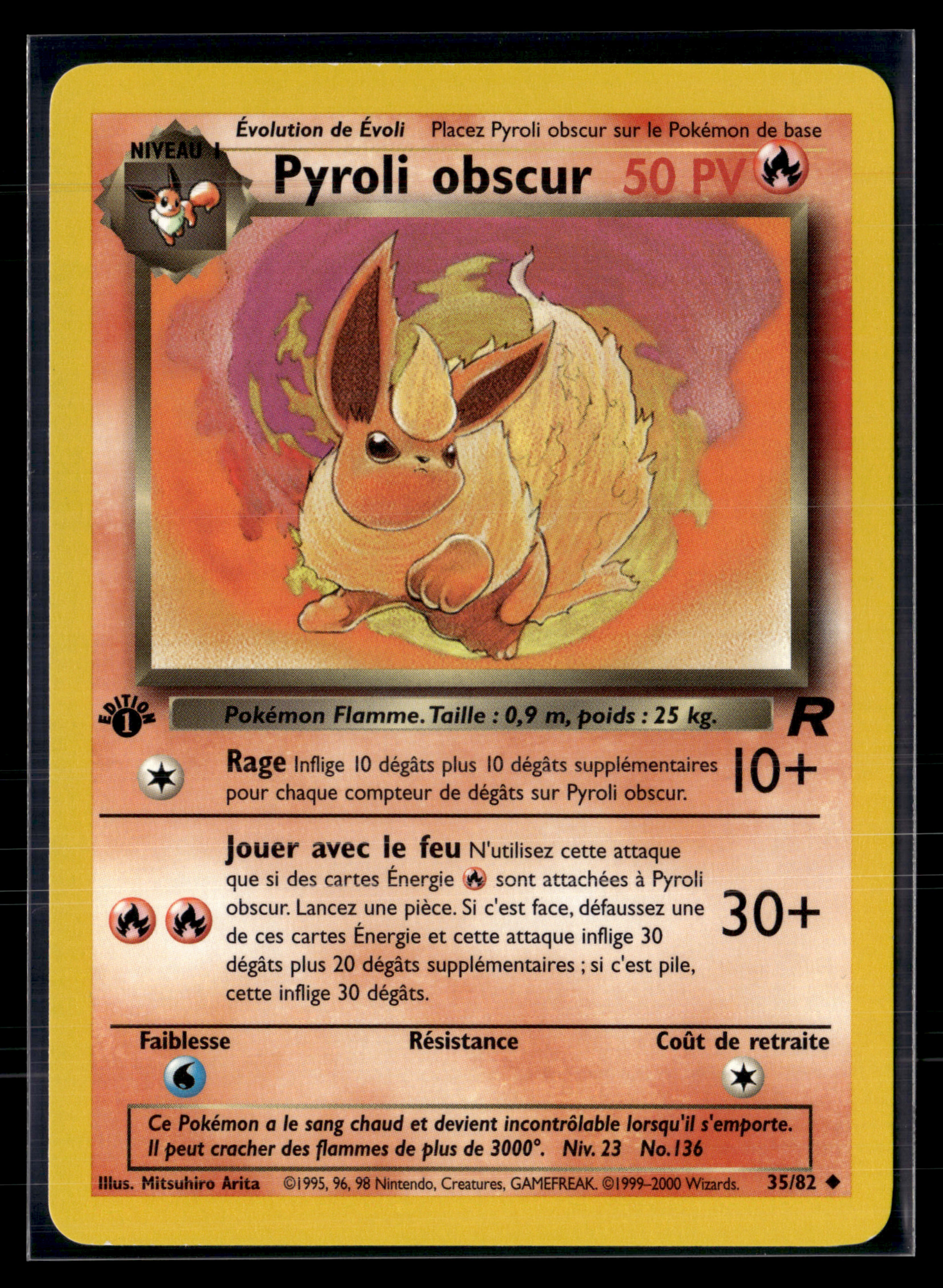 Pyroli obscur 35/82 Team Rocket ED1 – NM