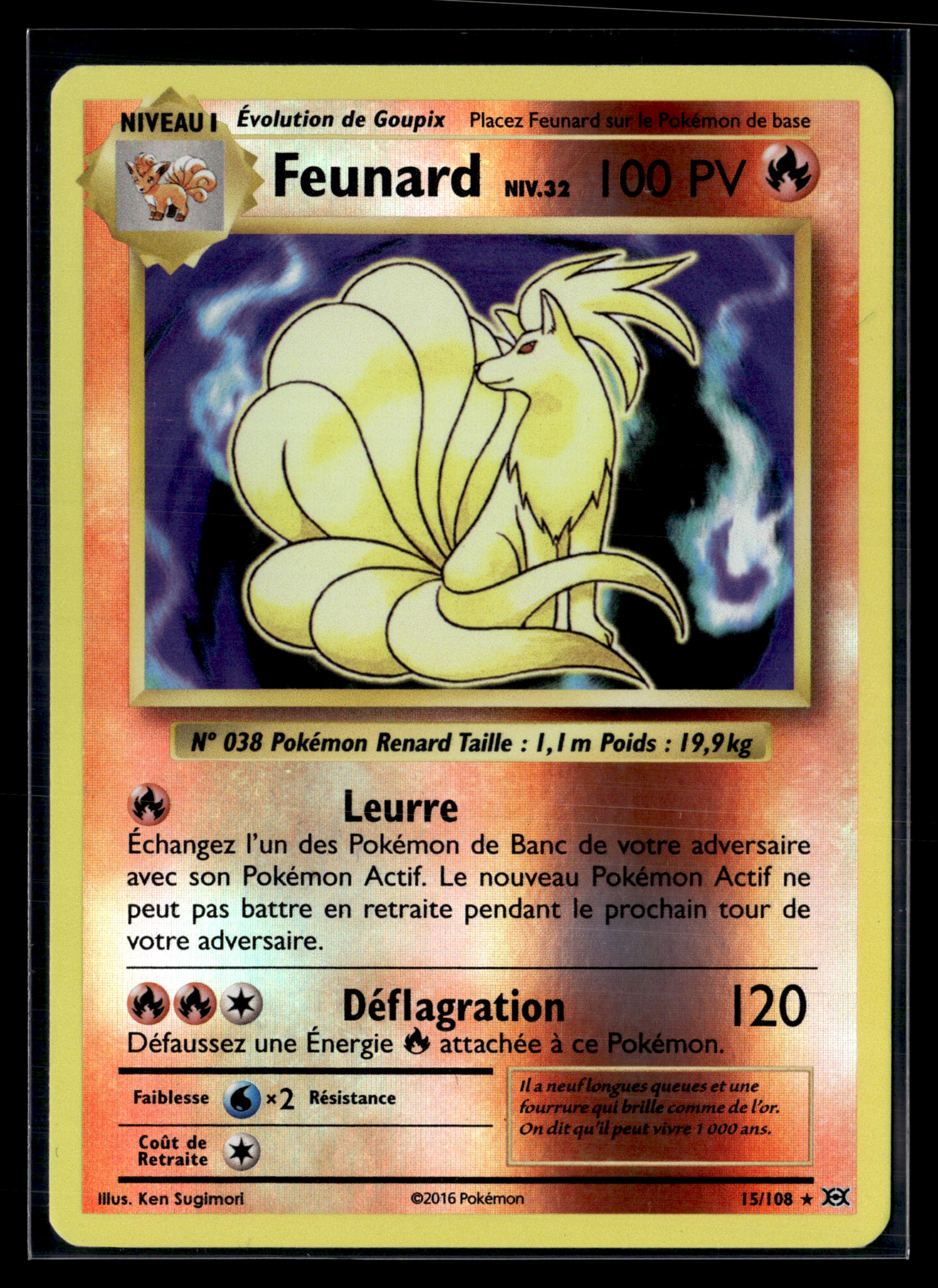 Feunard 15/108 reverse XY évolutions - EXC