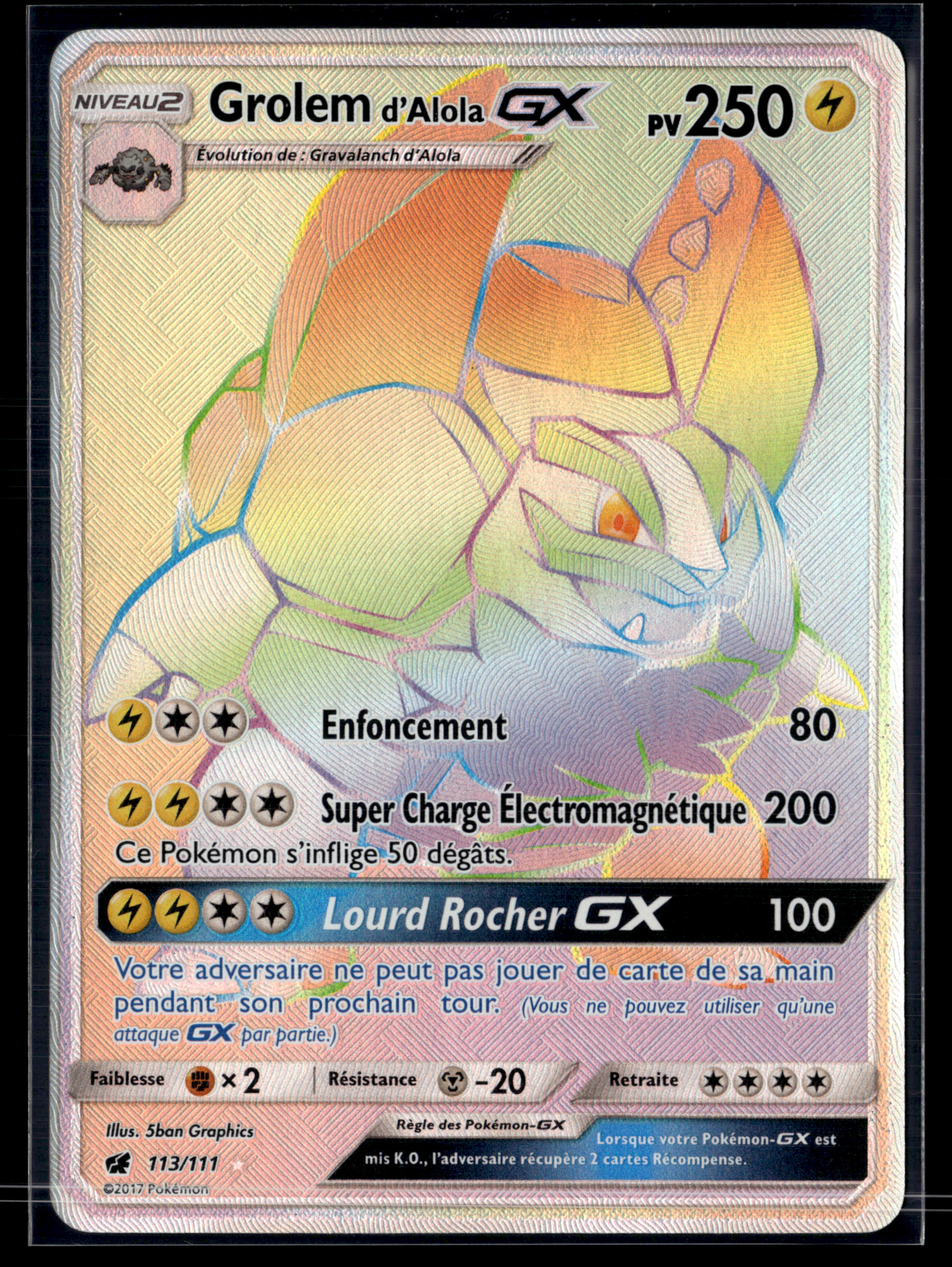 Grolem d’Alola GX 113/111 Invasion Carmin